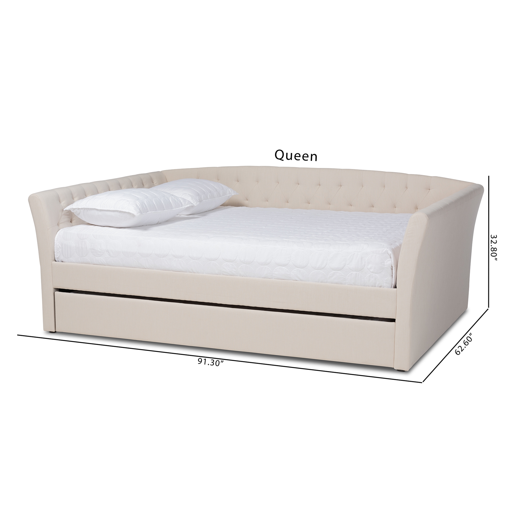 White queen size deals daybed